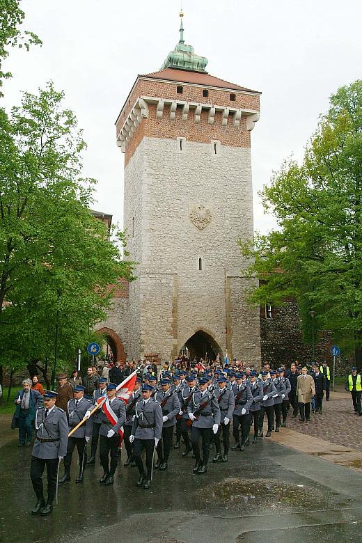 Kompania honorowa Policji.