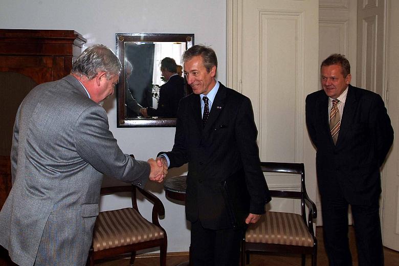 Prezydent Miasta Krakowa powitał Ambasadora Republiki Słowenii Josefa Drofenika oraz Konsula Mieczysława Barańskiego. 