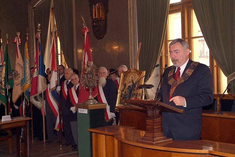 Wystąpienie Prezydenta Miasta Krakowa Jacka Majchrowskiego.