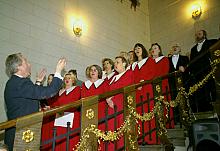 Uczestnikom spotkania opłatkowego śpiewał kolędy Chór "Organum" pod dyrekcją Bogusława Grzybka.  