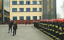 Złożenie meldunku Komendantowi Głównemu Państwowej Straży Pożarnej.