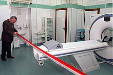 Spiralny tomograf komputerowy, najdroższy nabytek szpitala przeznaczony do wysokowyspecjalizowanych badań. Jego koszt to blisko 