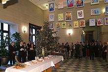 Spotkanie opłatkowe Radnych Miasta Krakowa odbyło się w holu kamiennym krakowskiego magistratu.