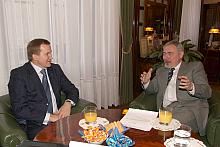 Spotkanie Jacka Majchrowskiego, Prezydenta Miasta Krakowa z Ołeksandrem Mocykiem, nowym Ambasadorem Ukrainy w Polsce.