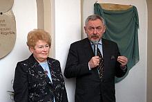 Jacek Majchrowski, Prezydent Miasta Krakowa  wraz z Barbarą Grotkowską-Galatą, Dyrektor Domu Pomocy Społecznej, wzięli udział w 