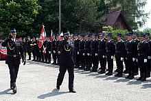 Uroczystość rozpoczął przegląd pododdziałów Komendy Miejskiej Państwowej Straży Pożarnej w Krakowie.