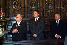 Na mszę za Miasto Kraków przybyli dwaj byli Prezydenci Rzeczypospolitej: Lech Wałęsa i Aleksander Kwaśniewski.