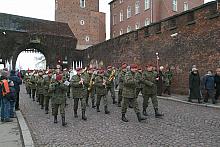 Na czele pochodu szła orkiestra krakowskiego garnizonu.