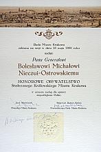 Kraków zaliczył do grona swoich honorowych obywateli generała Bolesława Michała Nieczuję-Ostrowskiego, który sześć lat walczył d
