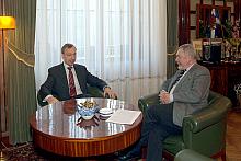 Minister Kultury i Dziedzictwa Narodowego Bogdan Zdrojewski złożył wizytę Prezydentowi Miasta Krakowa Jackowi Majchrowskiemu.