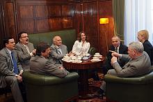 W spotkaniu uczestniczyli również: Andrzej Filipowicz, Prezydent Wschodnioeuropejskiej Strefy FIDE, Jan Kusina, Prezes Małopolsk
