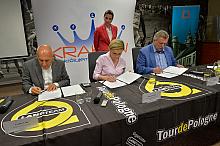 Prezentacja VII etapu (Kraków-Kraków) 73. Tour de Pologne UCI World Tour oraz podpisanie umowy na organizację VII etapu