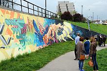 Odsłonięcie muralu „Smoki” na Bulwarze Wołyńskim