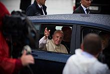 Pożegnanie papieża Franciszka na lotnisku