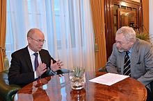Ambasador Królestwa Danii Ole Edberg Mikkelsen z wizytą u Prezydenta Miasta Krakowa