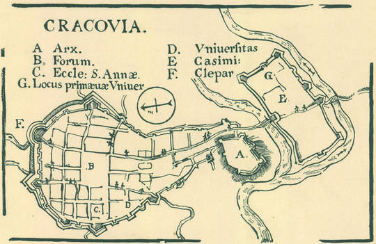 Historyczne widoki i plany Krakowa - Plany z XVII i XVIII wieku