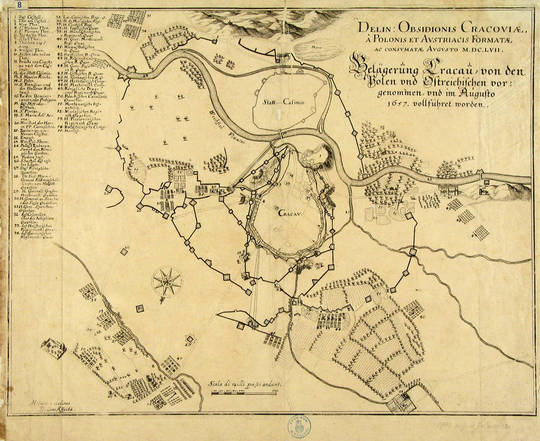 Historyczne widoki i plany Krakowa - Plany z XVII i XVIII wieku