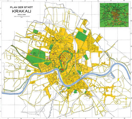 Historyczne widoki i plany Krakowa - Plany z XX wieku i współczesne