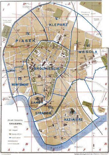 Historyczne widoki i plany Krakowa - Plany z XX wieku i współczesne