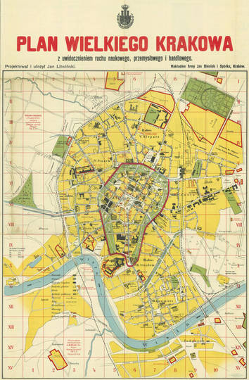 Historyczne widoki i plany Krakowa - Plany z XX wieku i współczesne