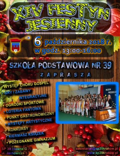Plakat - XIV Festyn Jesienny SP nr 39