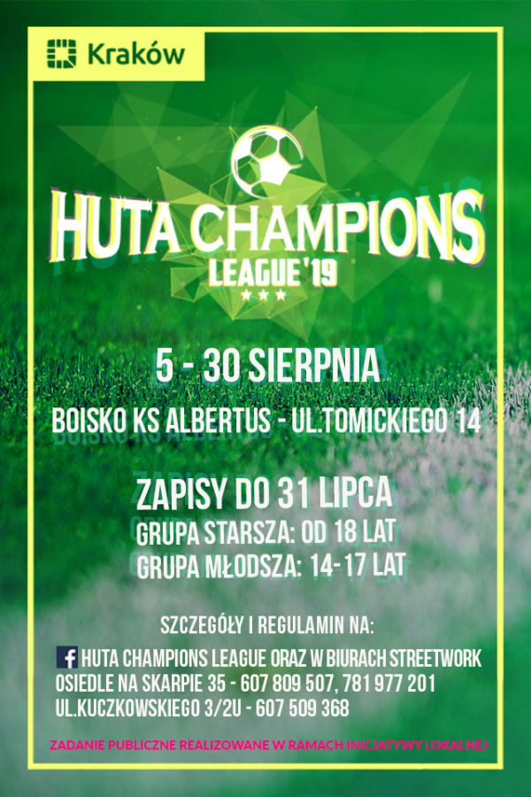 Huta Champions League 2019 plakat