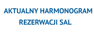 Aktualny harmonogram rezerwacji sal