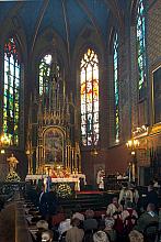 Mszę świętą koncelebrował ksiądz infułat Jerzy Bryła, znany i bardzo zasłużony krakowski kapłan, kapelan Bractwa Kurkowego.