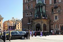 Tu, przed majestatem perły krakowskich kościołów - Bazyliki Mariackiej...