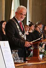 Józef Pilch, Przewodniczący Rady Miasta Krakowa otworzył uroczystą sesję Rady Miasta zwołaną z okazji Święta Miasta i wręczenia 