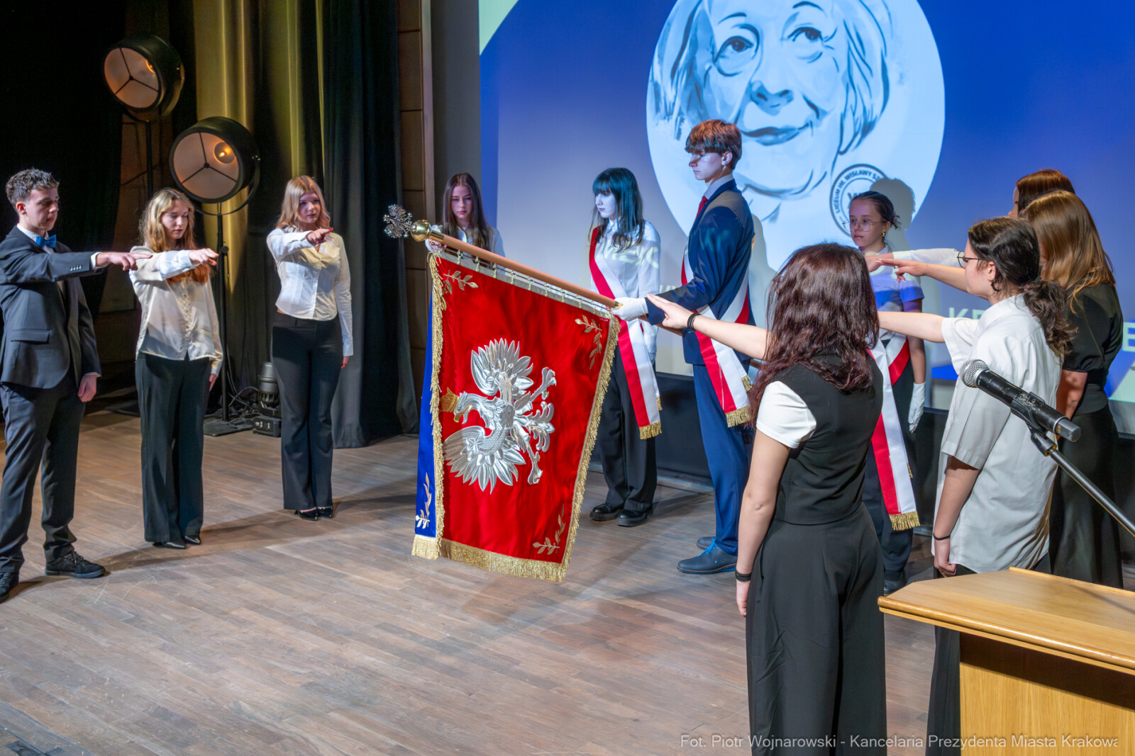 Miszalski, Klaman, Szymborska, nadanie imienia, XLV LO, Manggha, zdjęcia  Autor: Piotr Wojnarowski