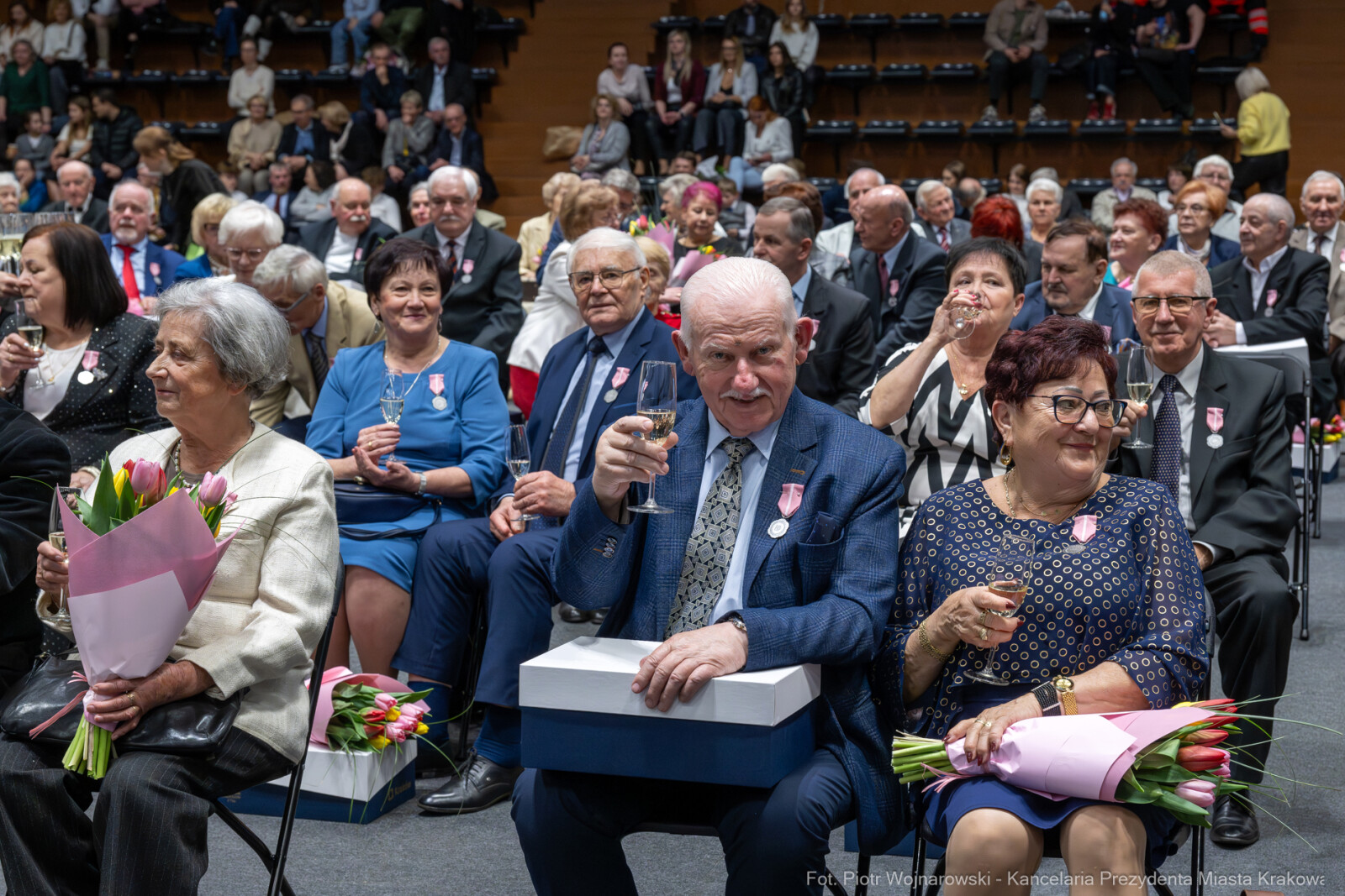 Miszalski, medale, seniorzy, Długoletnie Pożycie Małżeńskie, zdjęcia  Autor: Piotr Wojnarowski