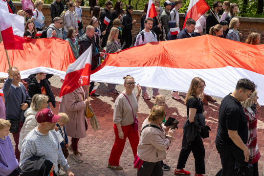 BŚ_UMK_20260501_0S4A6575.jpg-1 Maja, Flaga, Pochód, Zdjęcia, Miszalski