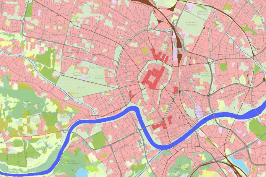 magiczny kraków mapa Atlas pokrycia terenu i przewietrzania Krakowa” nagrodzony 