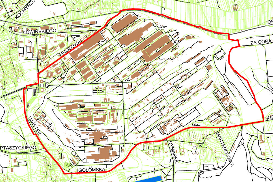 kombinat kraków mapa Ruszają prace przy kolejnych planach   Magiczny Kraków