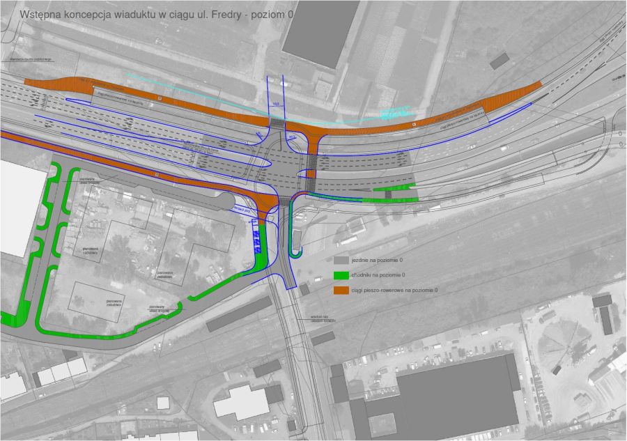 ul fredry kraków mapa Opracowano wstępną koncepcję wiaduktu na ul. Fredry   Magiczny Kraków