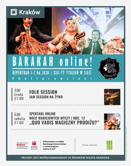 Teatr Barakah online zaprasza przed monitory