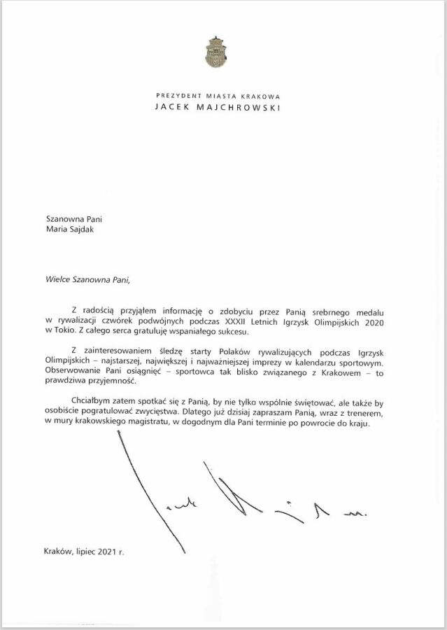 gratulacje od PMK