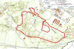Piaski Wielkie - granice planu zagospodarowania przestrzennego