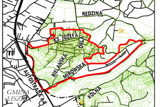 Bielany - granice planu zagospodarowania przestrzennego