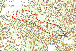 Miejscowy plan zagospodarowania przestrzennego obszaru "Kazimierza Wielkiego" - granice