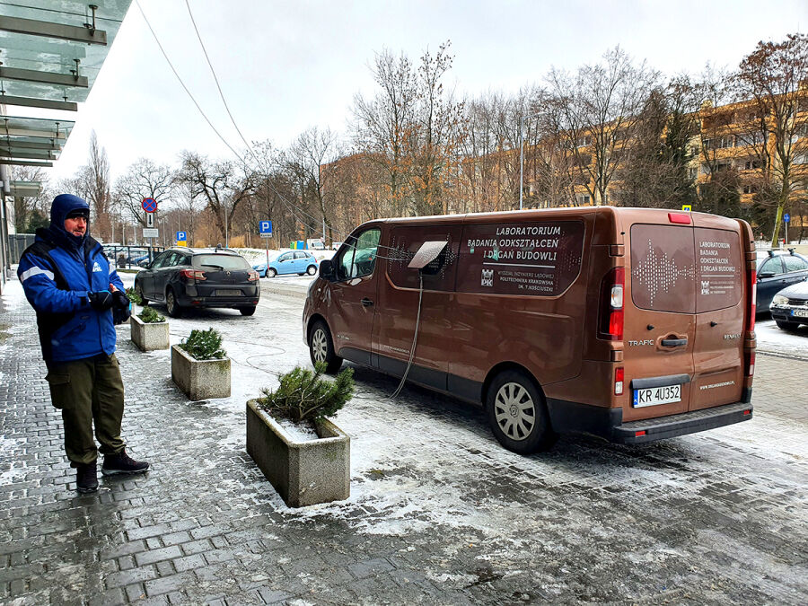 Pomiary drgań wzdłuż planowanego tramwaju do Mistrzejowic