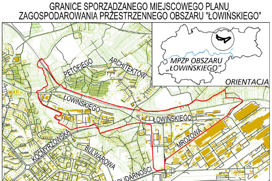 mapa obszaru Łowińskiego