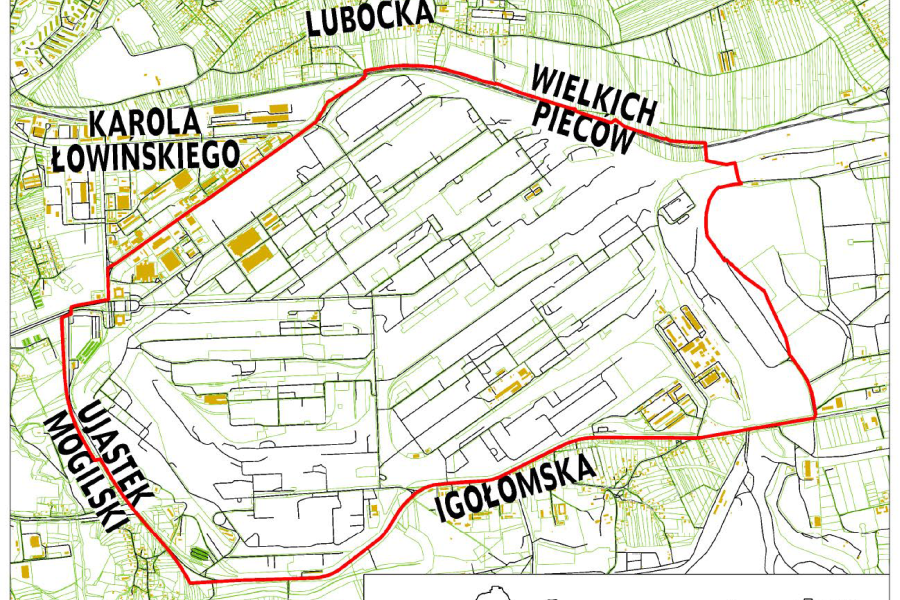 Kombinat - projekt planu mapa