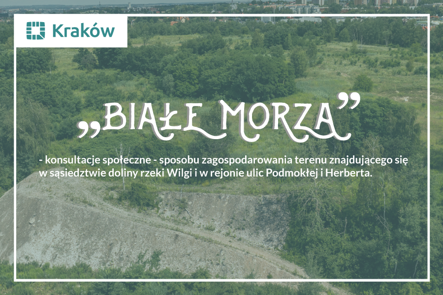 Konsultacje społeczne dotyczące sposobu zagospodarowania terenu znajdującego się w sąsiedztwie doliny rzeki Wilgi i w rejonie ulic Podmokłej i Herberta pn. „Białe Morza”.