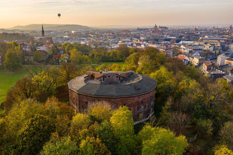 Widok z lotu ptaka na Fort św. Benedykt