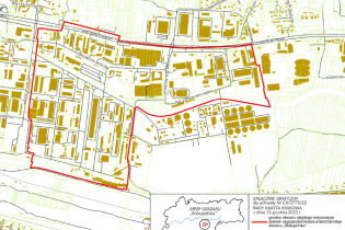 granice miejscowego planu zagospodarowania przestrzennego obszaru "Biskupińska"