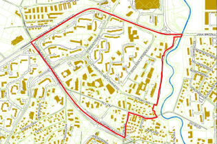 Granice miejscowego planu zagospodarowania przestrzennego obszaru "Ruczaj"