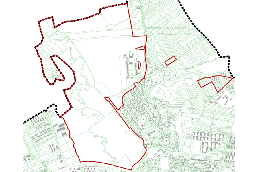 Granice miejscowego planu zagospodarowania przestrzennego obszaru "Witkowice - Dolina Prądnika"