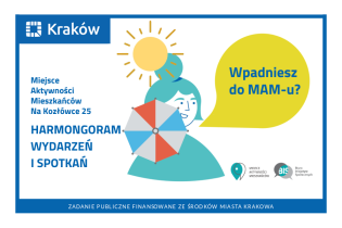 Rysunek przedstawiający portret kobiety z parasolem, a nad nią słońce